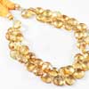 Natural Golden Mystic Quartz Faceted Heart Drop Beads Strand Length 8.5 Inches and Size 10mm approx.
